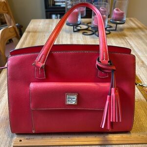 Dooney & Bourke Saffiano Shoulder Bag in Tomato.